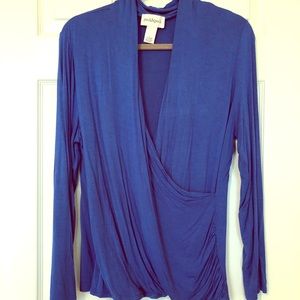 Peck & Peck Long Sleeved Wrap Top